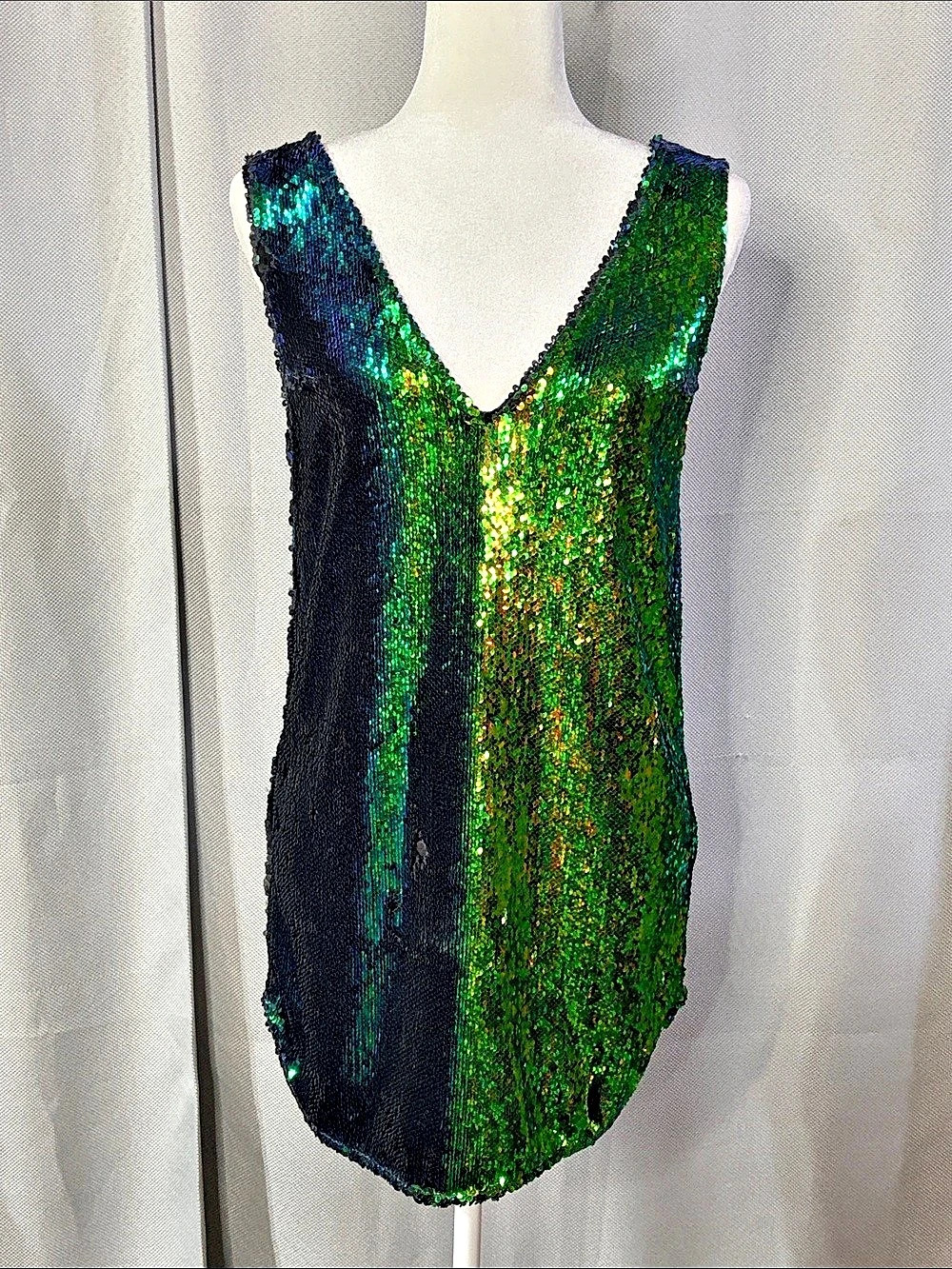 Free People Changing Prism Sequin Top or Mini Dress small